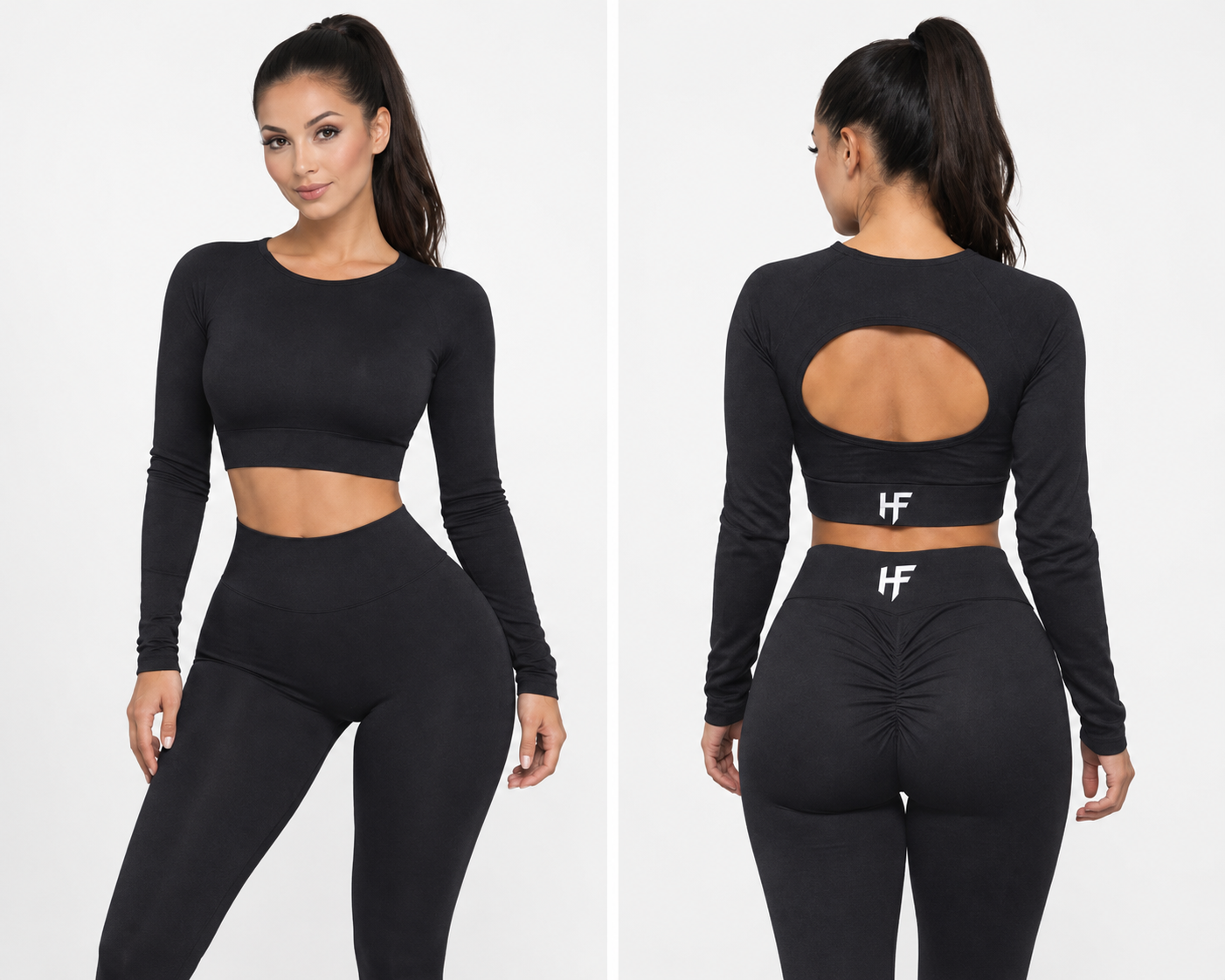 HF Seamless Long Sleeve legging/crop Set