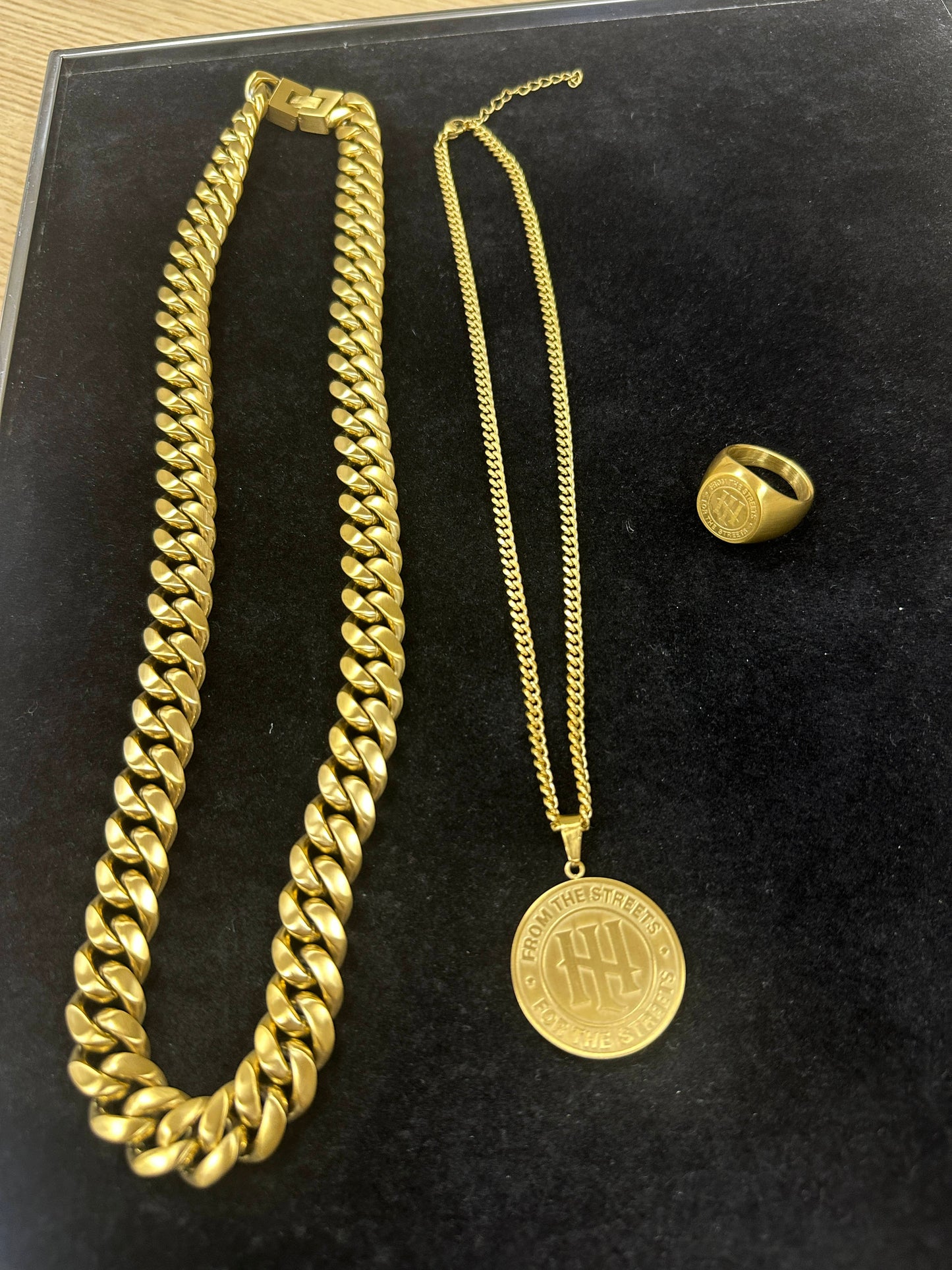 HU Gold Cuban Link Chain